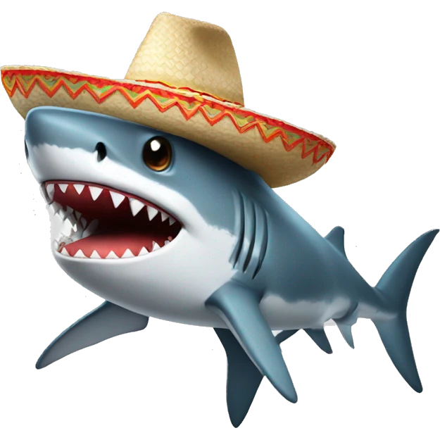 shark with a sombrero emoji