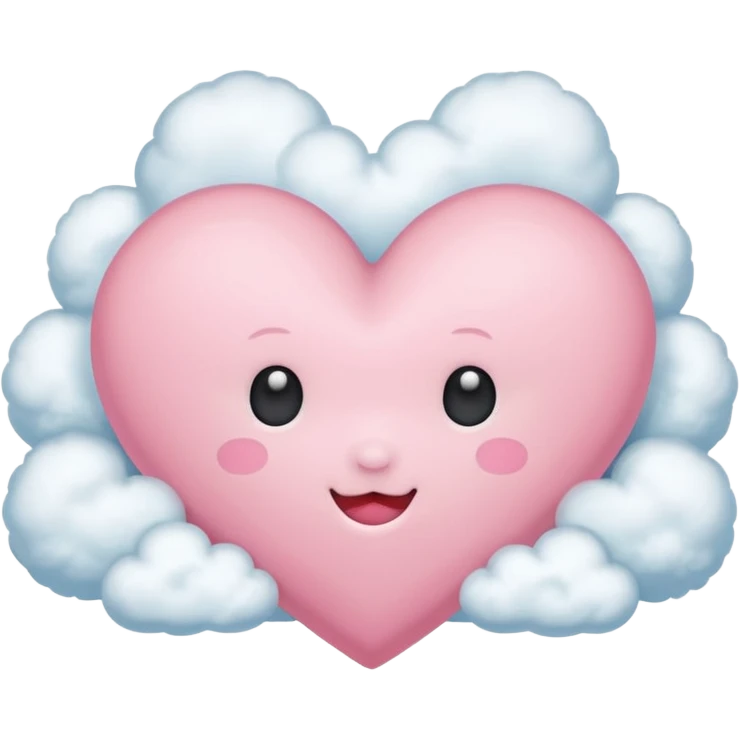 pastel heart with a cloud border emoji