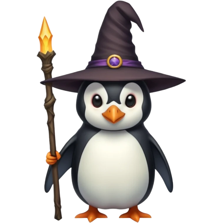 tall Demons Penguin with Witch Hat full body emoji