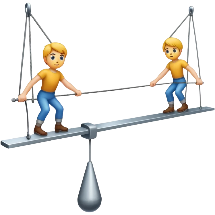 tightrope between two things
 emoji