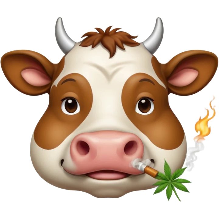 cow smoke weed emoji