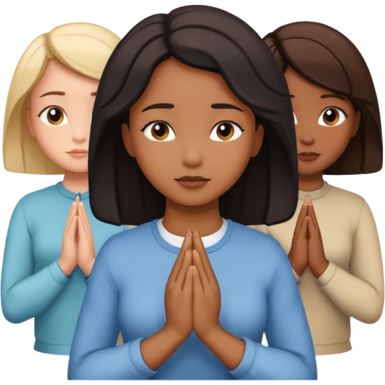 Black women praying emoji