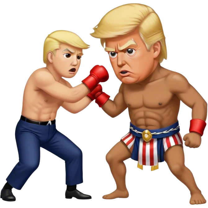 Trump fighting slave emoji