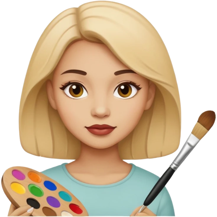 Woman with palette & brush emoji