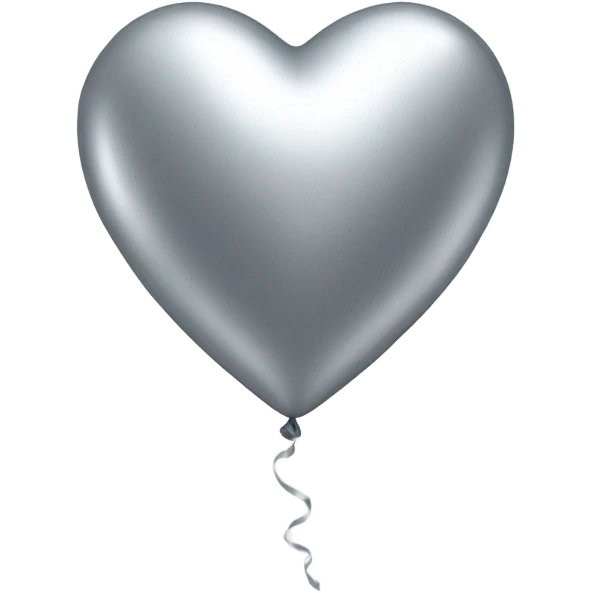 balloon silver heart emoji
