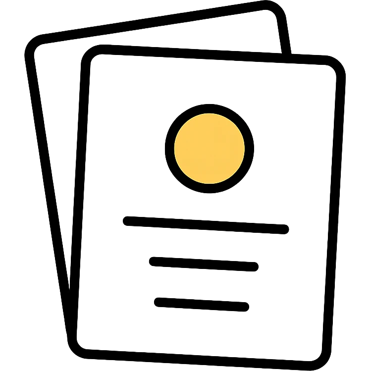 modern white flashcards with thin black outline emoji
