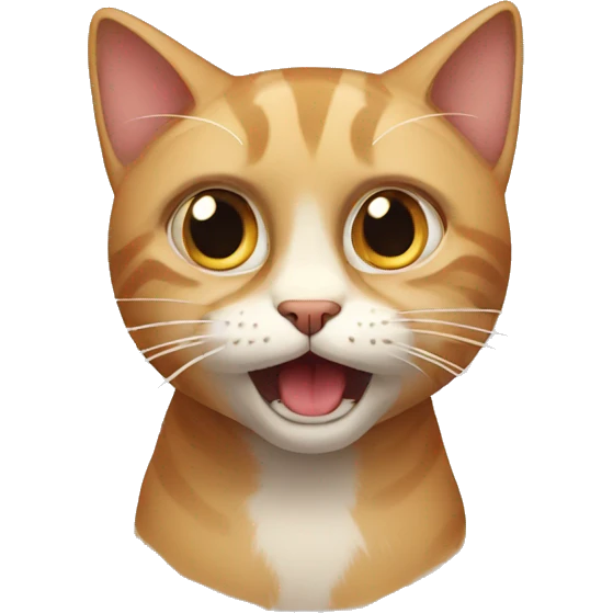 Cat wrong with fear emoji