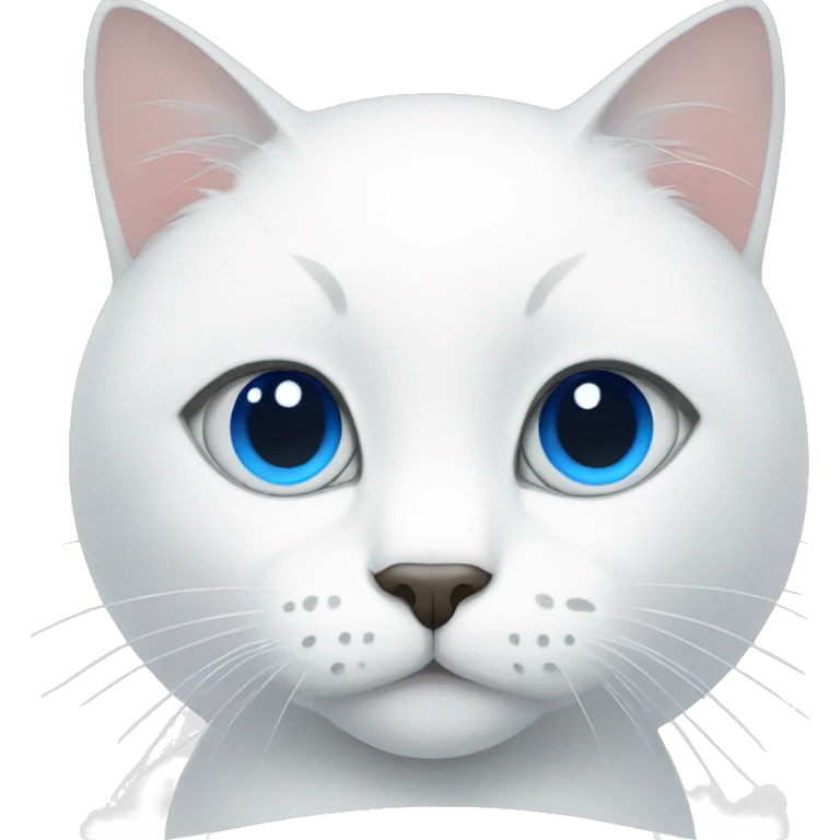 White cat with blue eyes  emoji