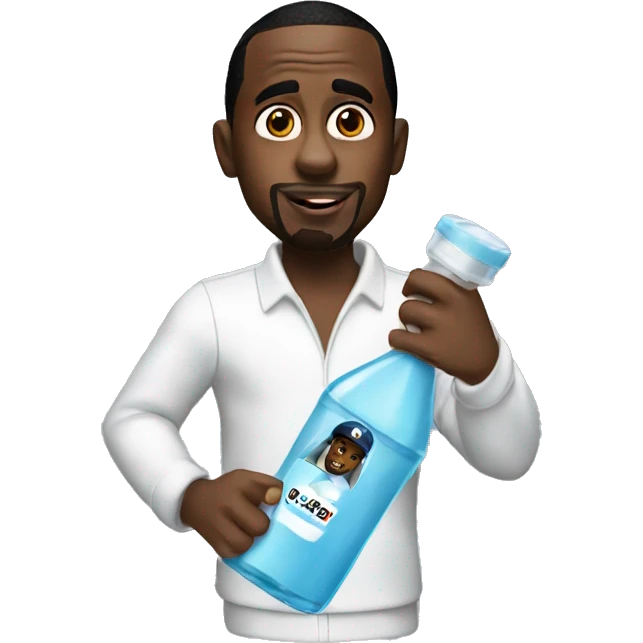 P diddy holding baby oil bottle emoji