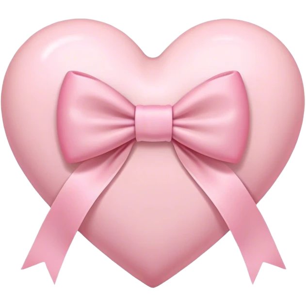 Pink heart with pale pink bow  emoji