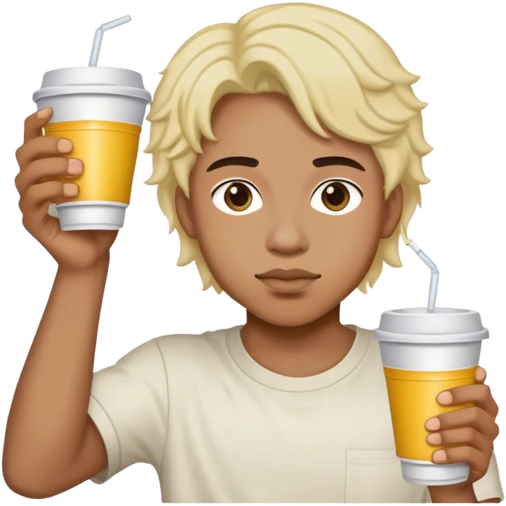 Lucki with a lean double cup￼ emoji