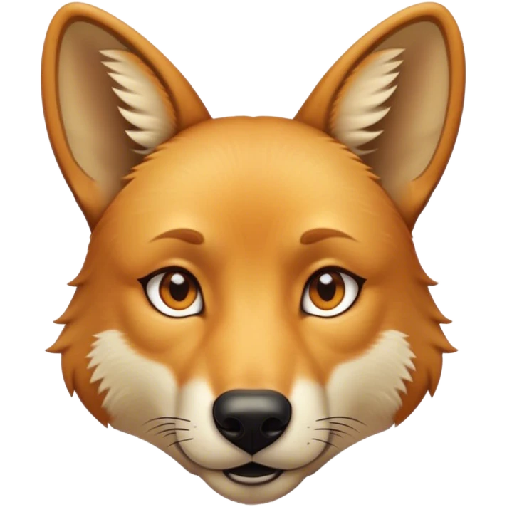 Cinematic Noble Dingo Portrait Emoji, Poised and regal, with a lean, agile build and a short, sandy-tawny fur that speaks of the wild outback, deep-set soulful amber eyes and alert ears, Simplified yet sharp and sophisticated features, highly detailed, glowing with a soft, dignified glow, high shine, intelligent and resourceful, stylized with an air of untamed elegance, focused and attentive, soft glowing outline, capturing the essence of a watchful and confident wild canine, so majestic it feels as though it could trot out of the screen with effortless authority! emoji