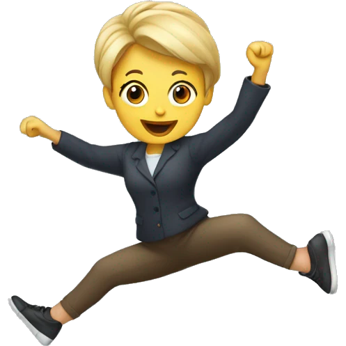 A lady jumping emoji