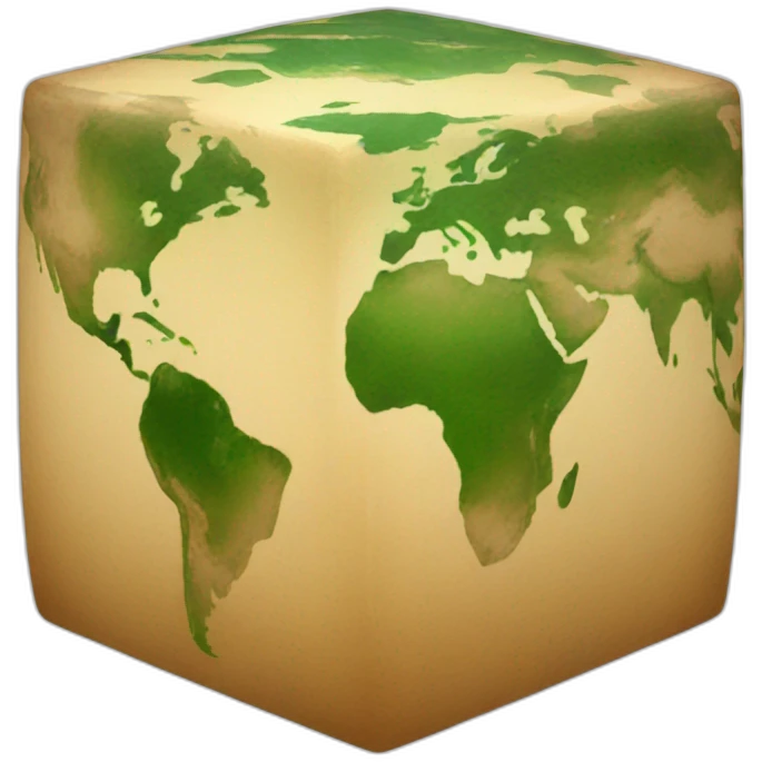 cubic earth emoji
