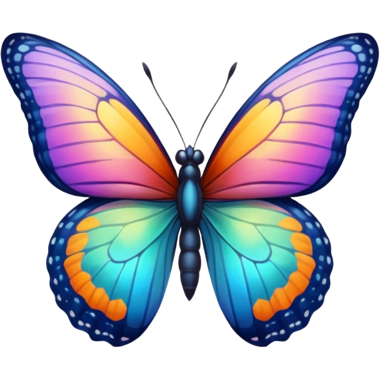 Straight butterfly emoji