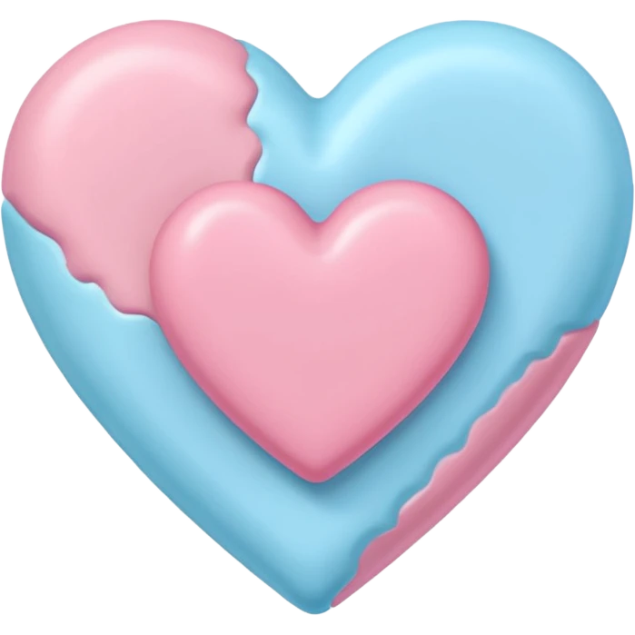 pastel heart with a soft pastel candy emoji