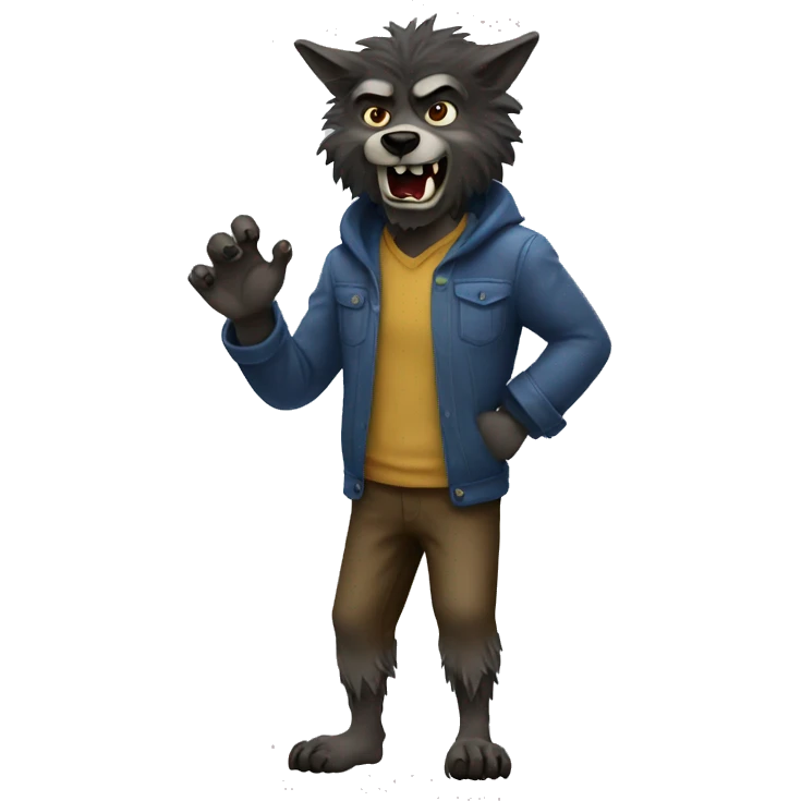 Werewolf Full Body emoji