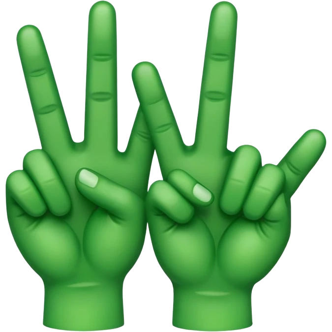To green middle fingers emoji