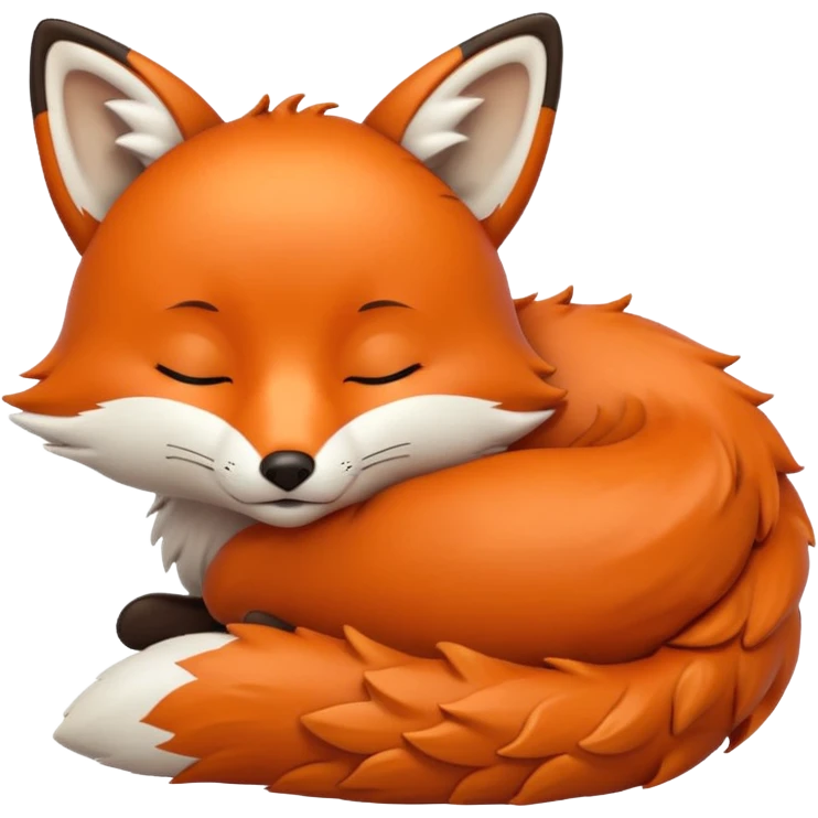 a sleeping fox  emoji emoji