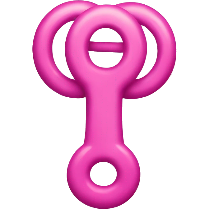 Pink rattle  emoji