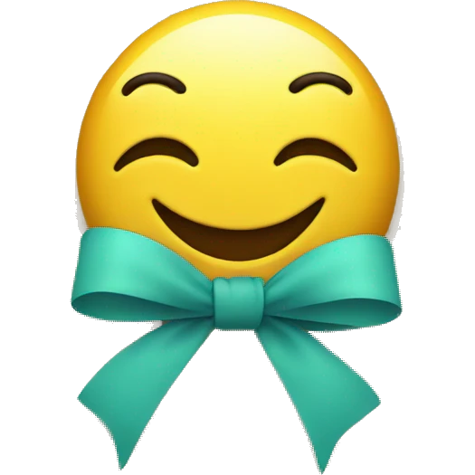 Smiley with a bow emoji