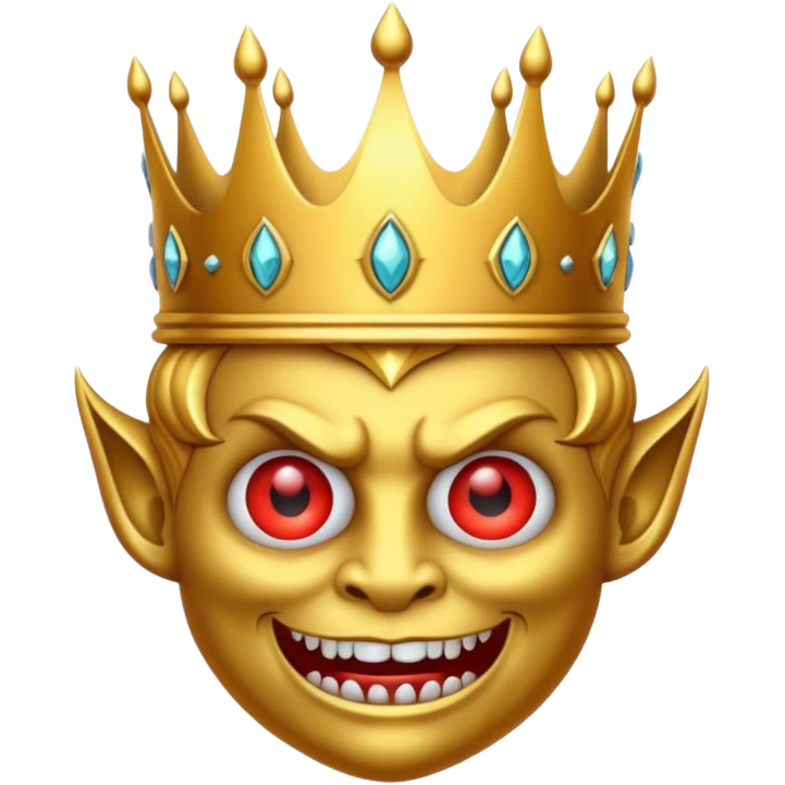 the crown is with the devil face emoji