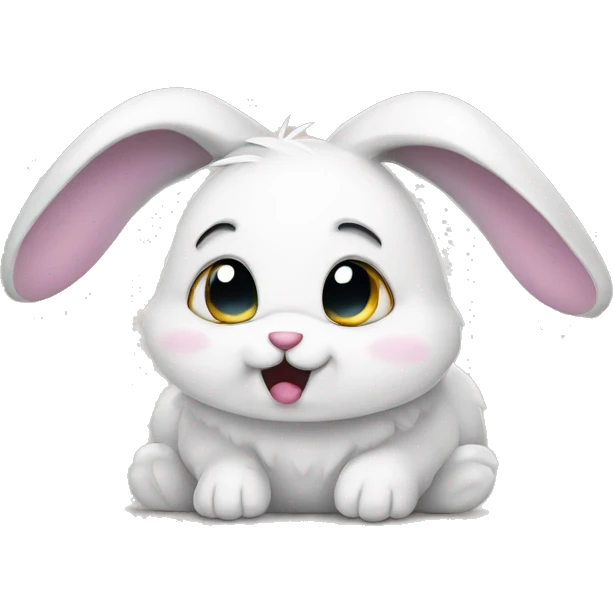 Cute crying bunny emoji
