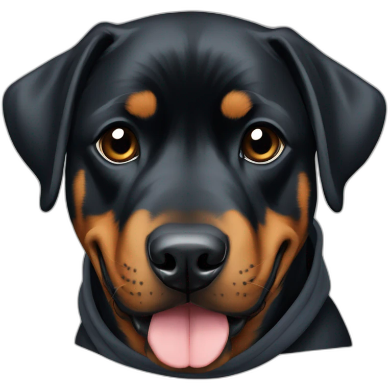 Rottweiler with hoodie emoji