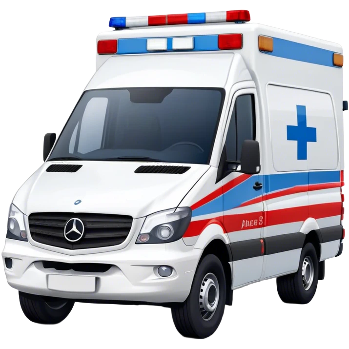 Ambulance - Mercedes-Benz Sprinter (Model Year: 2018) (Iconic Colour: White with red and blue markings) emoji