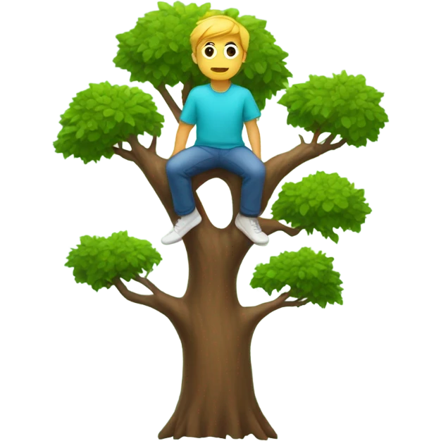 Person on top of a tree  emoji