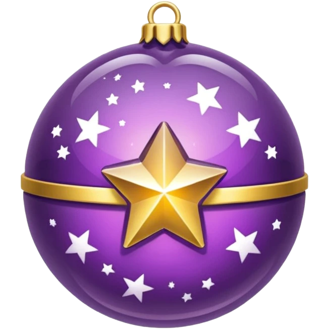 Bola de cristal roxa com estrela dourada brilhante dentro emoji