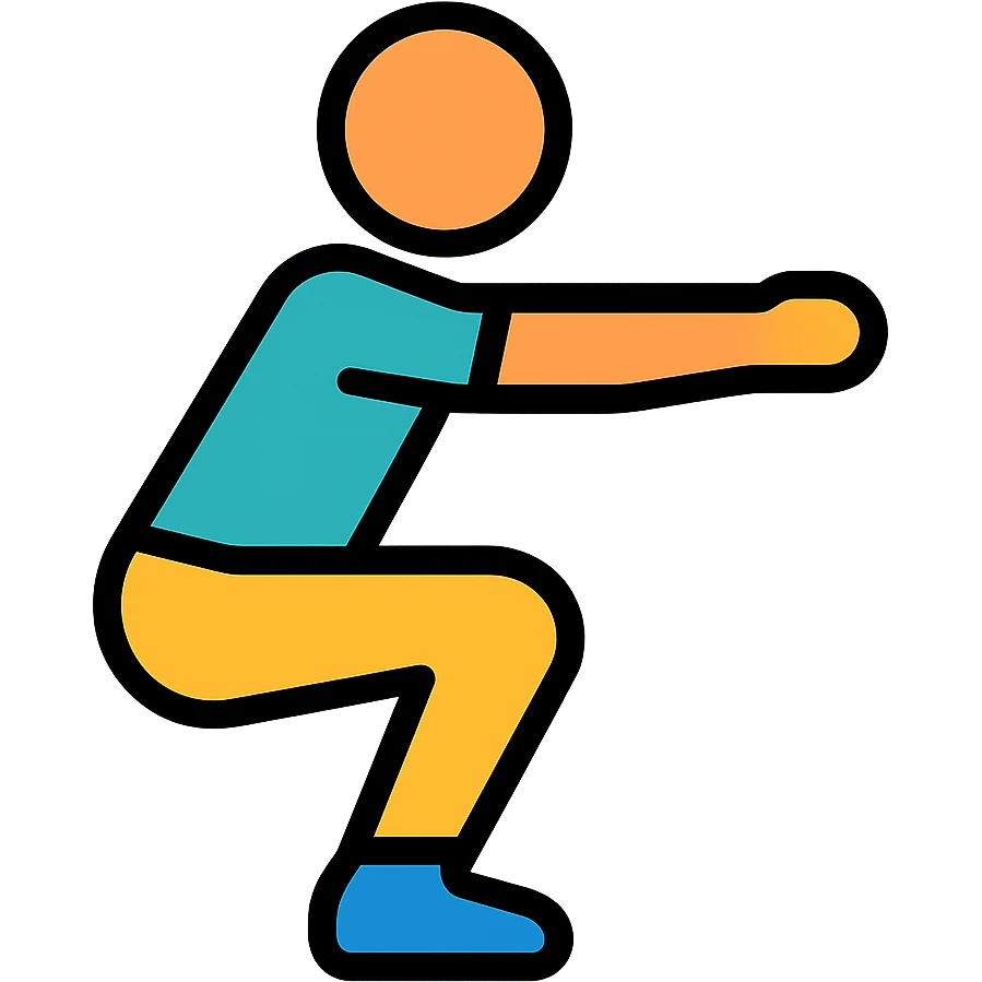 we did too much leg exercise where you bend your knees and go down emoji