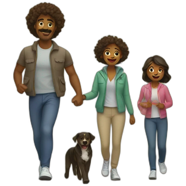 together family morning walk emoji