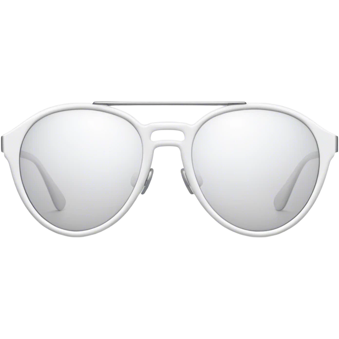 white thin shaped sunglasses emoji