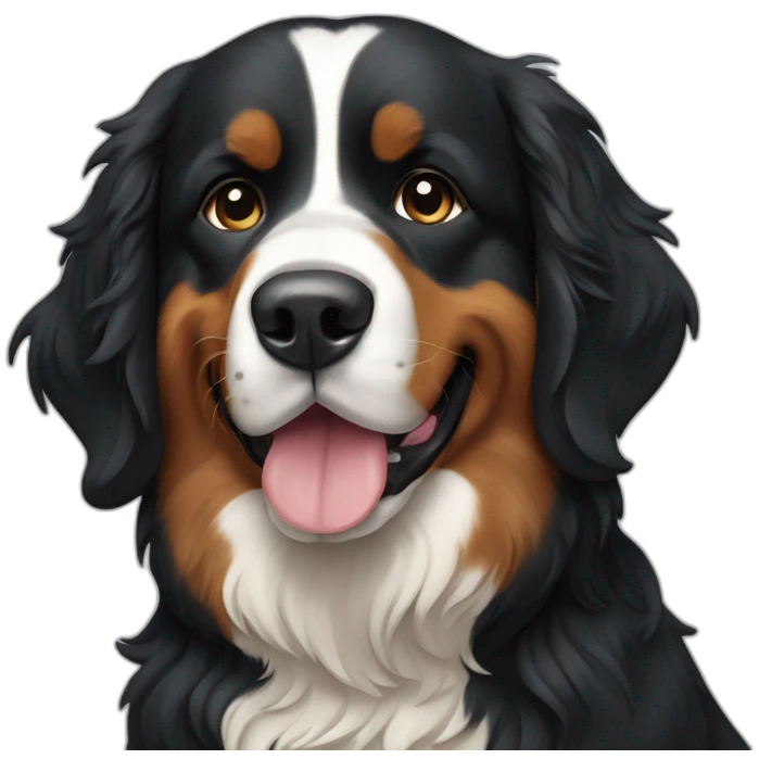 Bernese mounting dog emoji