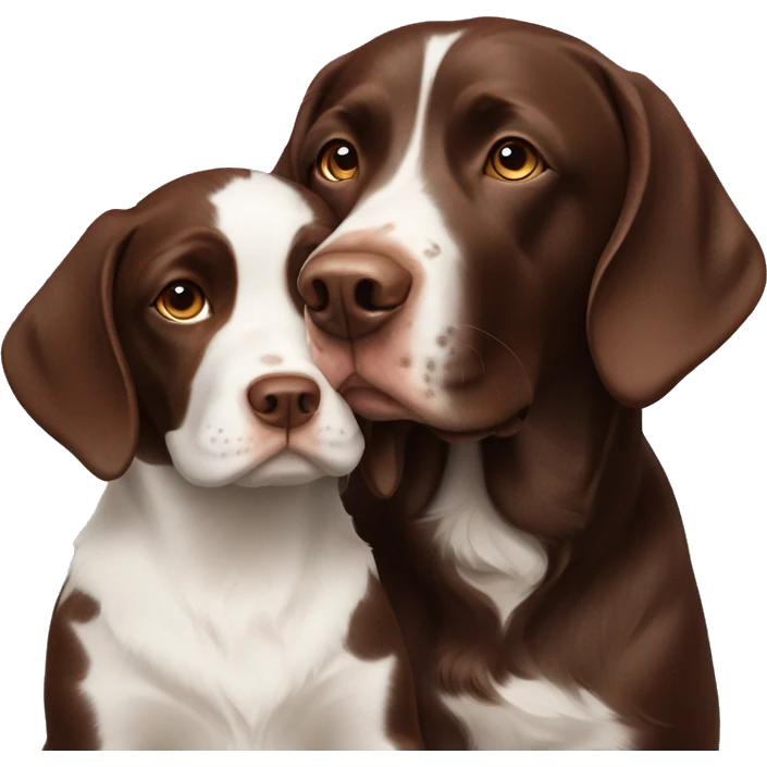 chocolate labrador with springer spaniel  emoji