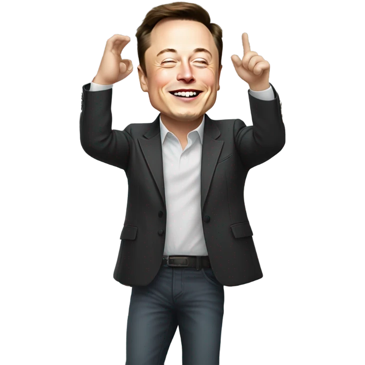 Elon musk dabbing emoji