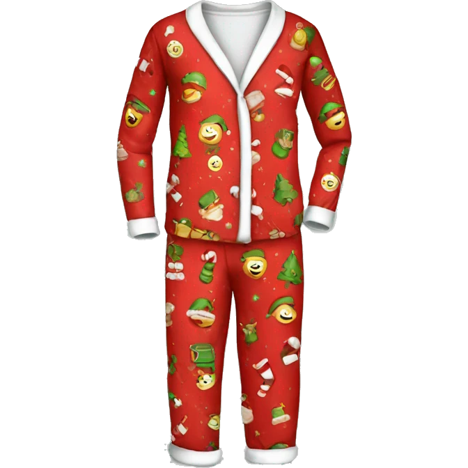 folded christmas pajama set emoji