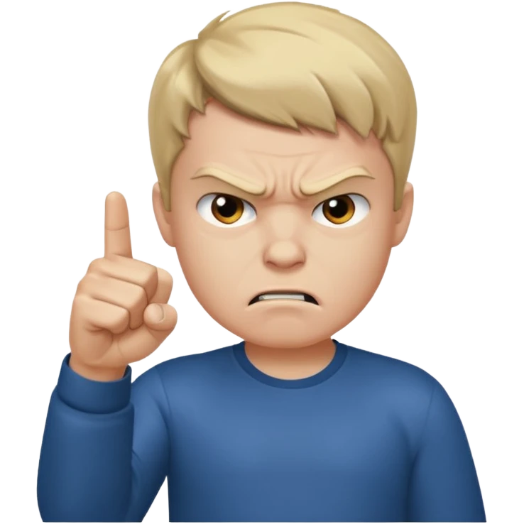 boy angrey adn pointing towards the user saying you emoji