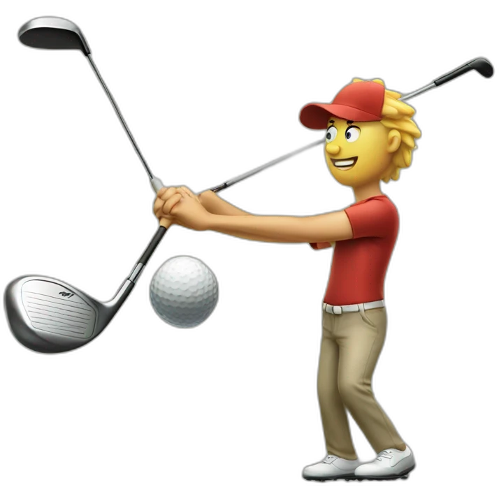 Funny golfer emoji