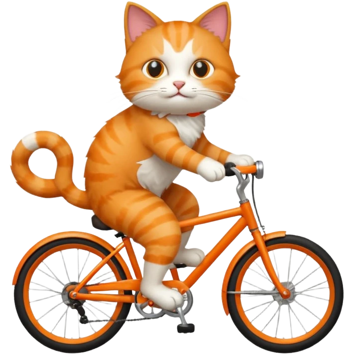 cat riding bike emoji