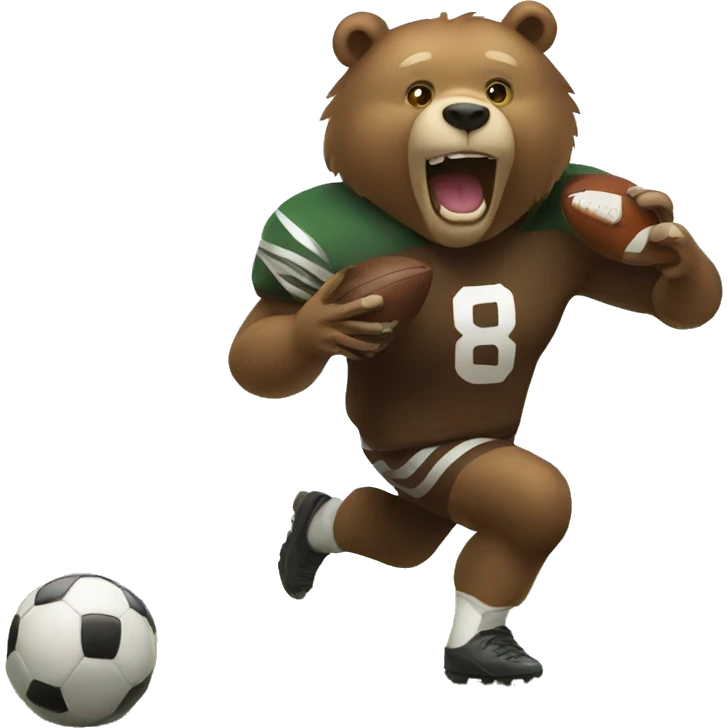 bear playing football emoji