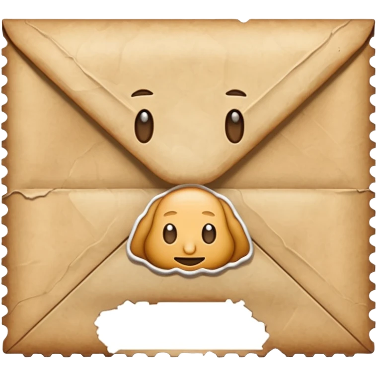 Letter with stamp on it emoji