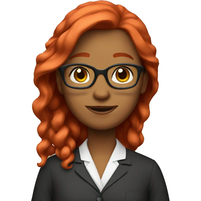Teacher with red Hair  emoji