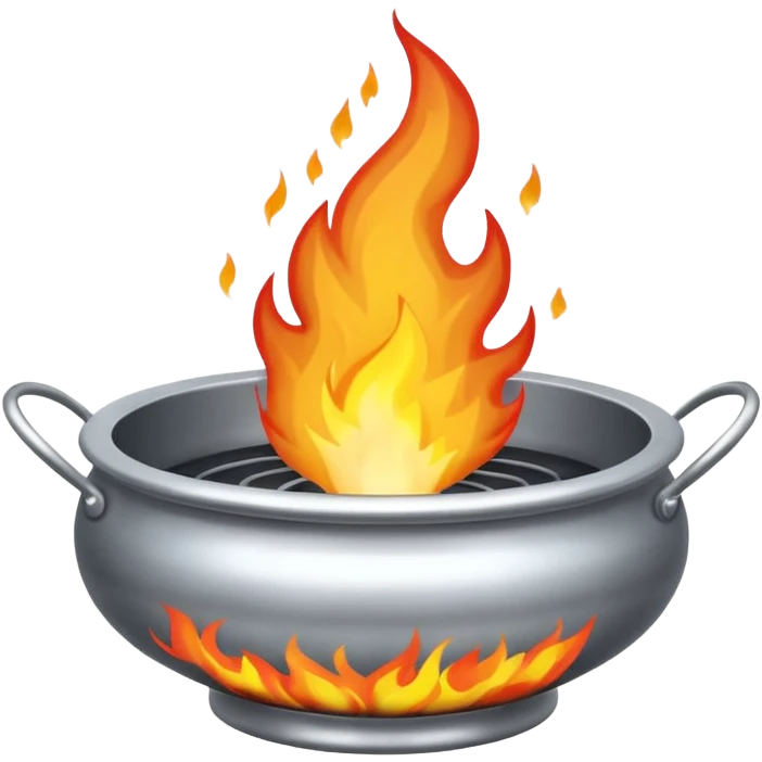 can you make a silver fire basin with a fire coming out of the top emoji