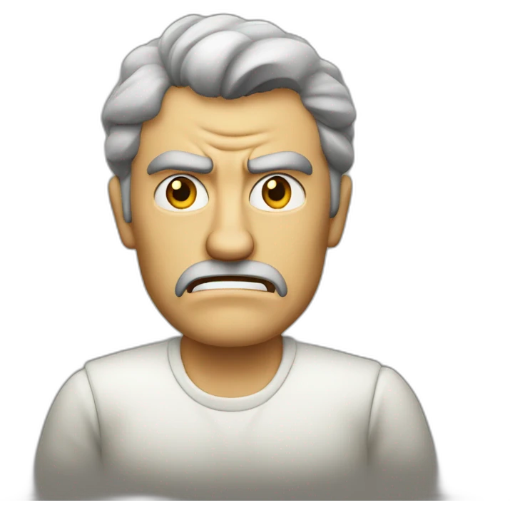 angry man - in a car without a parchment emoji