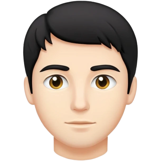 artist caucasian male black hair young man  emoji