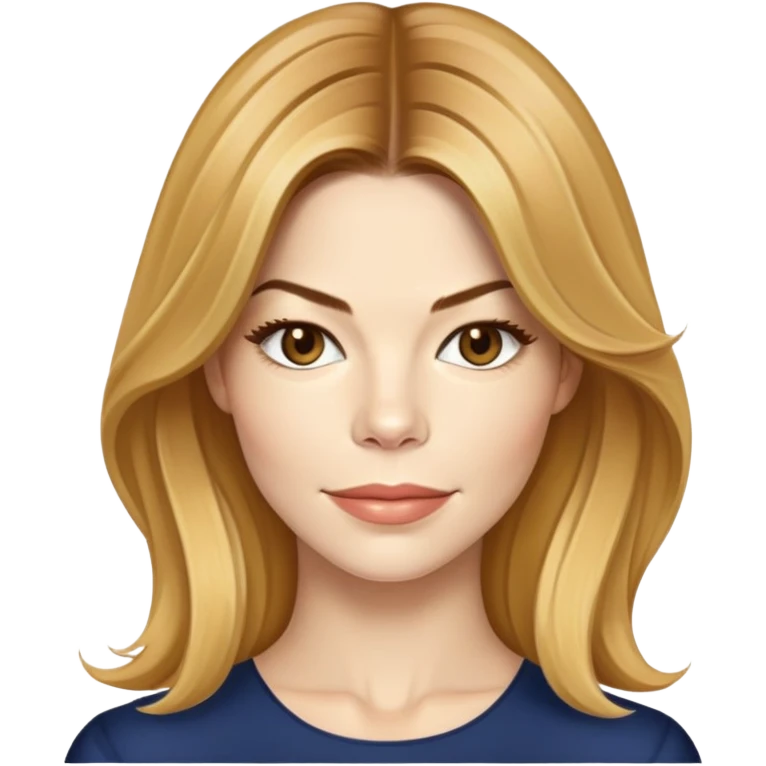 Michelle Monaghan with honey blonde hair, female actress portrait emoji