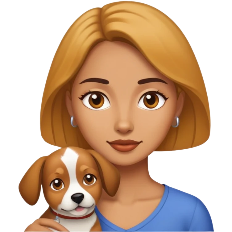Woman with dog emoji
