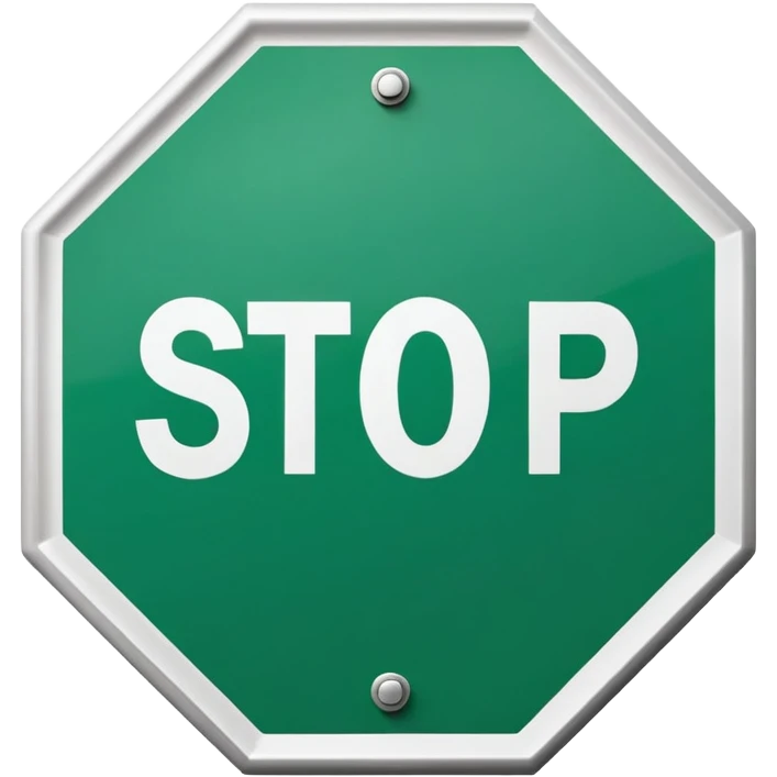 green stop sign emoji